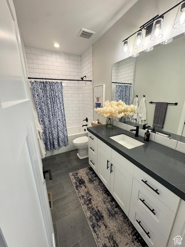 9351 E Acorn Cir Unit 921, Heber City, UT 84032 - full bath with vanity, shower / tub combo with curtain, recessed lighting, and tile patterned floors