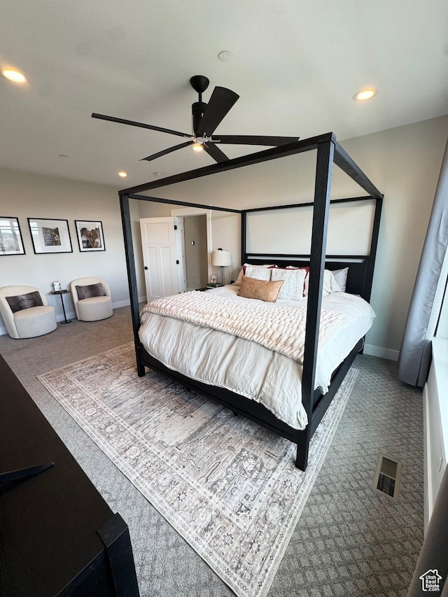 9351 E Acorn Cir Unit 921, Heber City, UT 84032 - bedroom with carpet flooring, recessed lighting, and ceiling fan