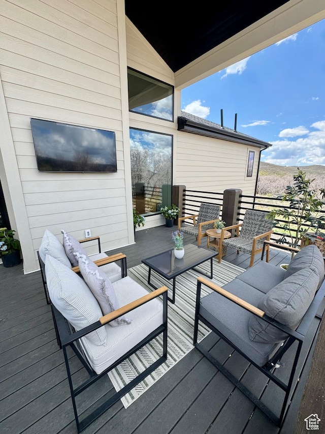9351 E Acorn Cir Unit 921, Heber City, UT 84032 - wooden deck featuring an outdoor hangout area