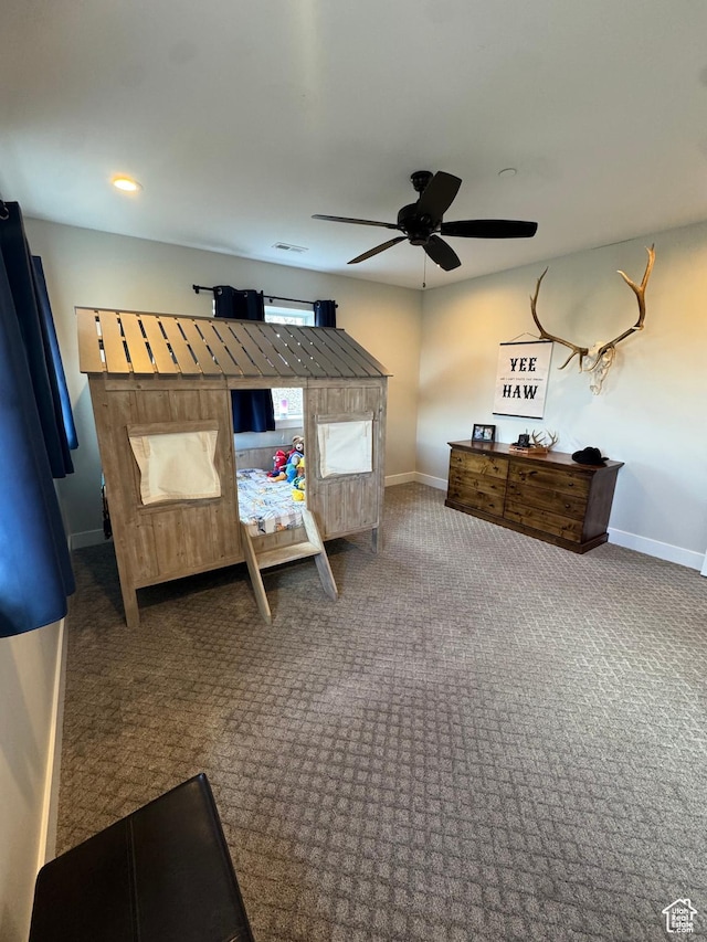 9351 E Acorn Cir Unit 921, Heber City, UT 84032 - carpeted bedroom featuring baseboards and a ceiling fan