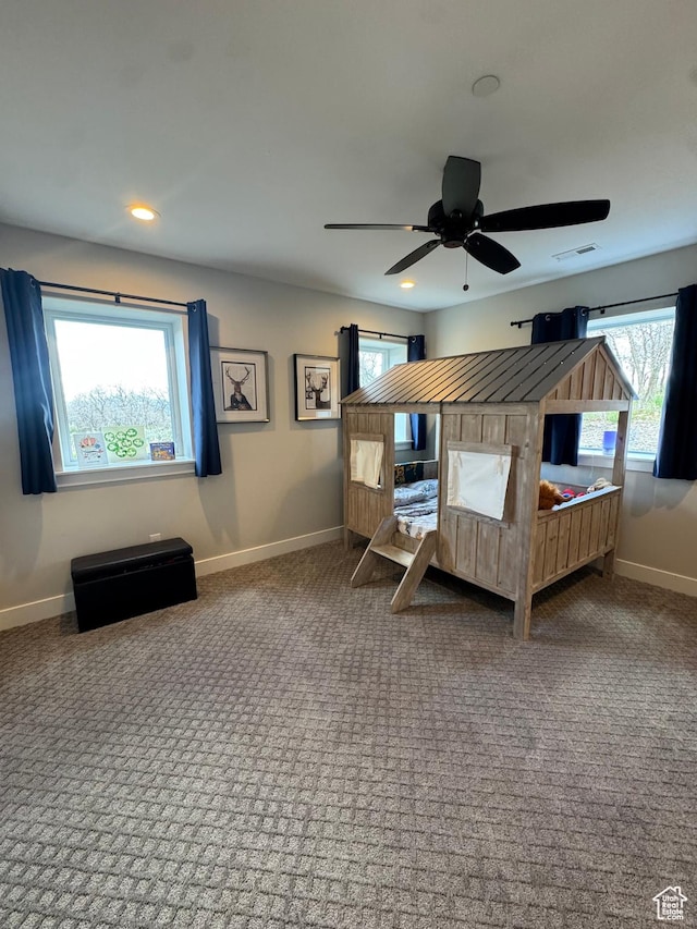9351 E Acorn Cir Unit 921, Heber City, UT 84032 - bedroom with carpet, recessed lighting, and ceiling fan