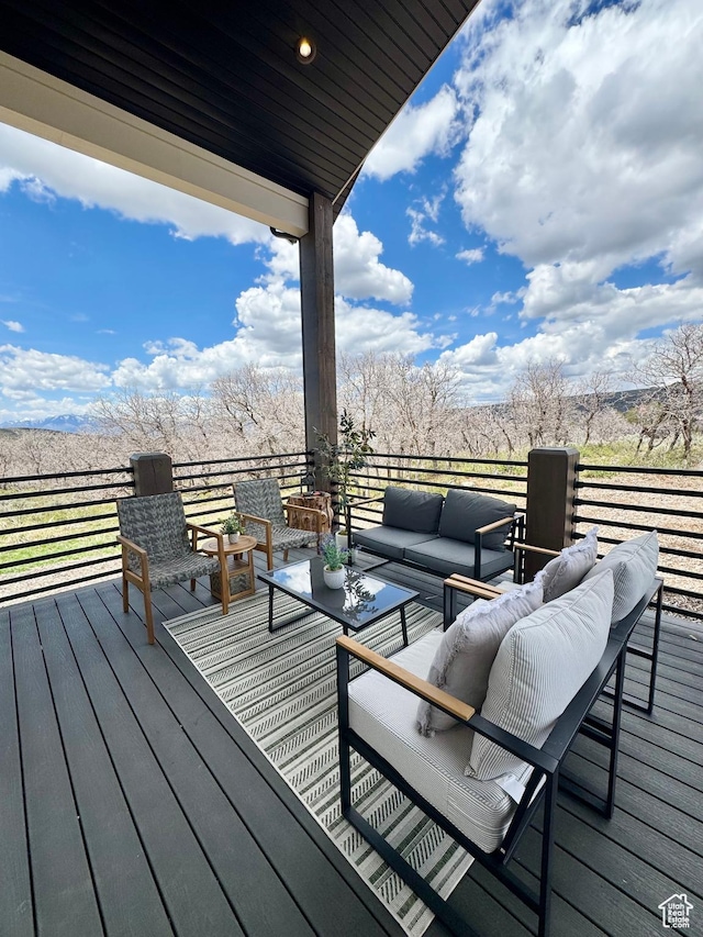 9351 E Acorn Cir Unit 921, Heber City, UT 84032 - wooden terrace with an outdoor living space