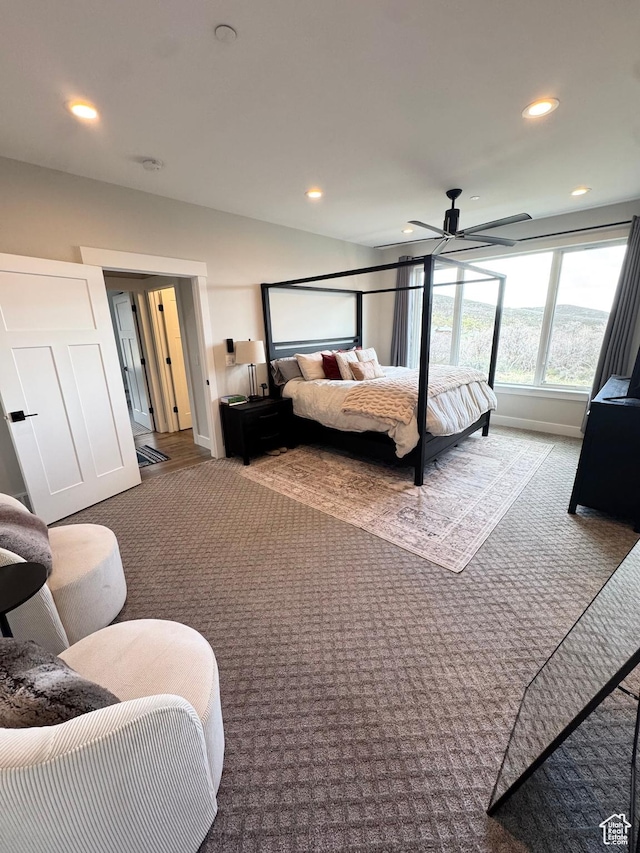 9351 E Acorn Cir Unit 921, Heber City, UT 84032 - carpeted bedroom featuring recessed lighting and a ceiling fan
