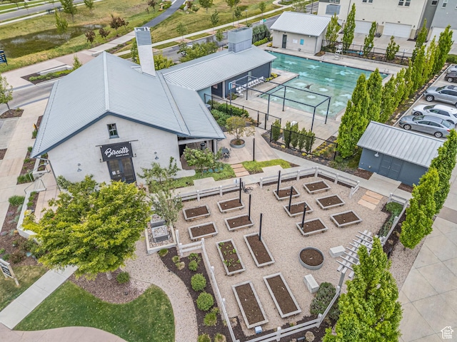 11386 S New Bern Way S, Jordan, UT 84009 - view from above of property featuring a pool
