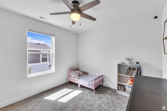 11386 S New Bern Way S, Jordan, UT 84009 - bedroom with carpet floors, baseboards, and a ceiling fan