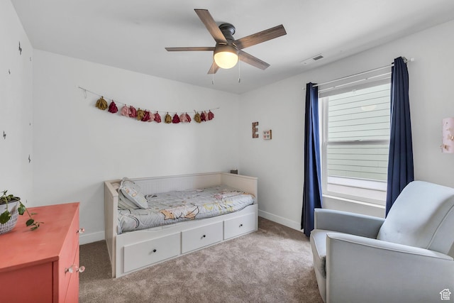 11386 S New Bern Way S, Jordan, UT 84009 - carpeted bedroom featuring baseboards and a ceiling fan