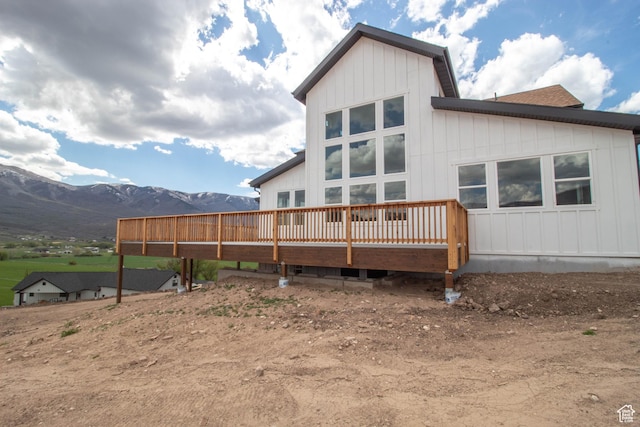 479 S 550 E, Wallsburg, UT 84082 - back of property with a deck with mountain view and board and batten siding