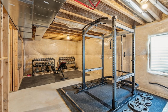 view of exercise area