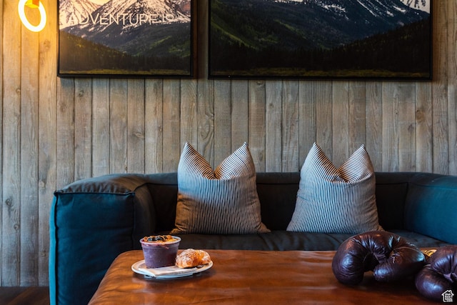 detailed view of wood walls