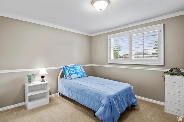 7479 S Randall Cir, Midvale, UT 84047 - bedroom with carpet flooring, ornamental molding, and baseboards