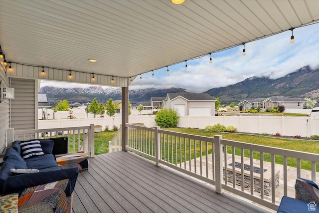 1254 N 150 E, Harrisville, UT 84404 - deck featuring a mountain view and a residential view
