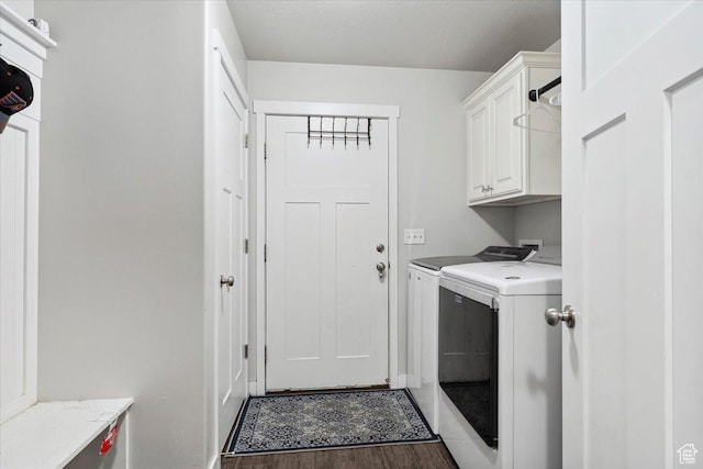 1254 N 150 E, Harrisville, UT 84404 - laundry area featuring washer and clothes dryer, cabinet space, wood finished floors, and baseboards