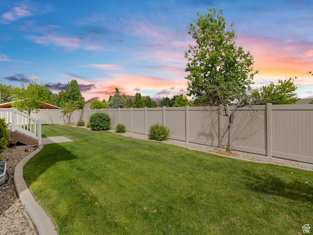 3388 W Rocky Peak Way S, Jordan, UT 84095 - view of yard at dusk