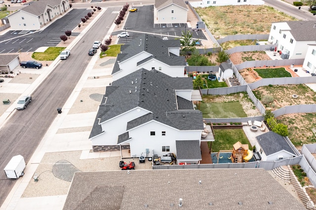 aerial view of residential area