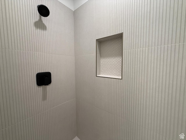 bathroom view of a tile shower