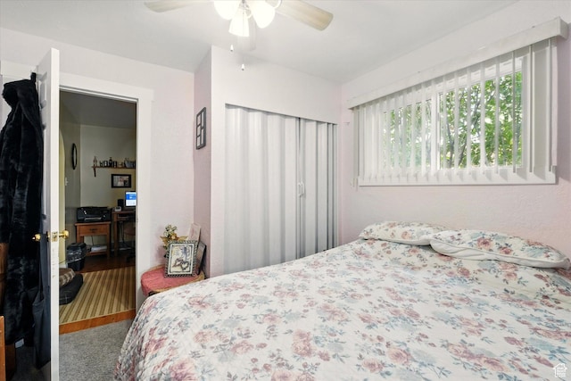 3426 S 500 E, South Salt Lake, UT 84106 - bedroom featuring carpet and a ceiling fan
