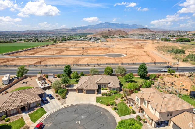 417 E Stonehedge Cir, Washington, UT 84780 - aerial perspective of suburban area featuring a mountainous background