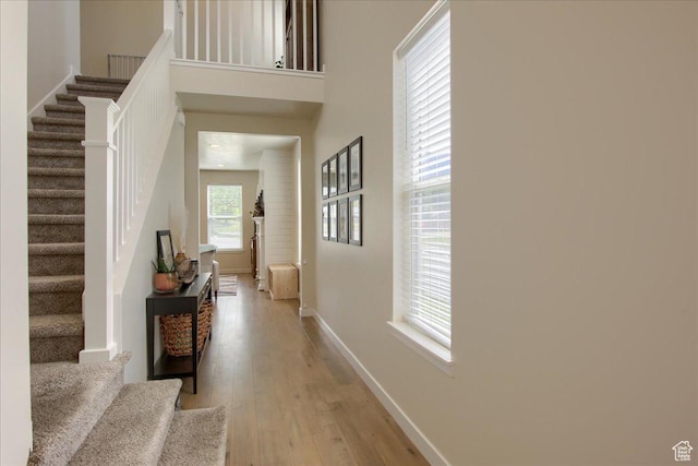 352 N 75 E, Kaysville, UT 84037 - foyer entrance featuring stairway, light wood-style flooring, and baseboards