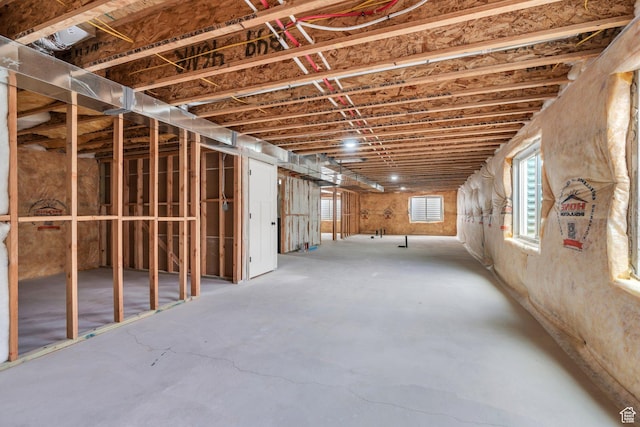 view of basement
