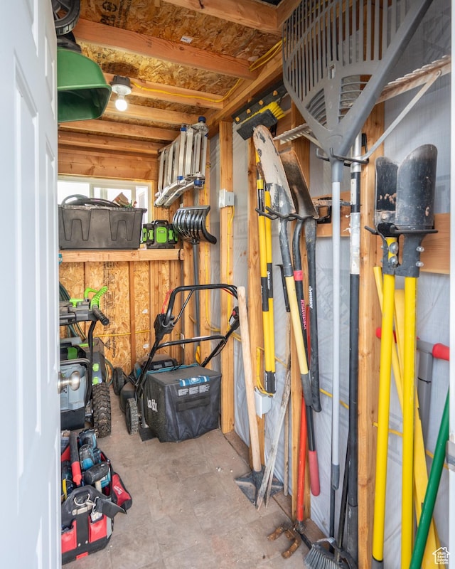 view of storage area