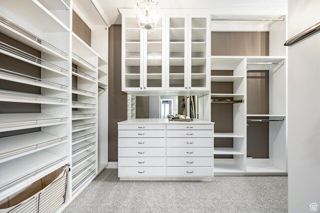 1309 W Atrium Ct W, Farmington, UT 84025 - spacious closet with carpet flooring and a chandelier