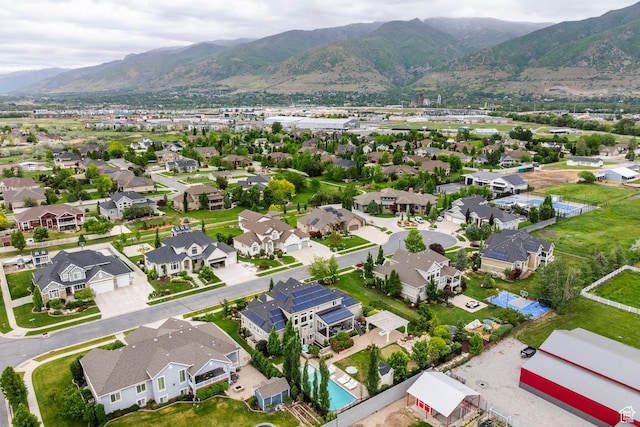 1309 W Atrium Ct W, Farmington, UT 84025 - aerial perspective of suburban area featuring a mountainous background
