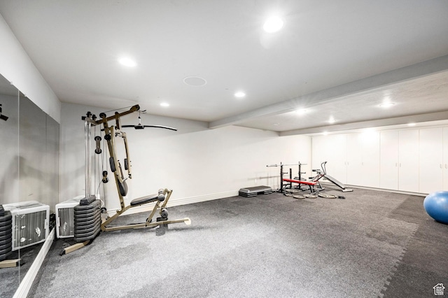 1309 W Atrium Ct W, Farmington, UT 84025 - exercise room with recessed lighting and baseboards