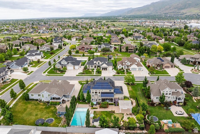 1309 W Atrium Ct W, Farmington, UT 84025 - aerial view of residential area with mountains and a pool