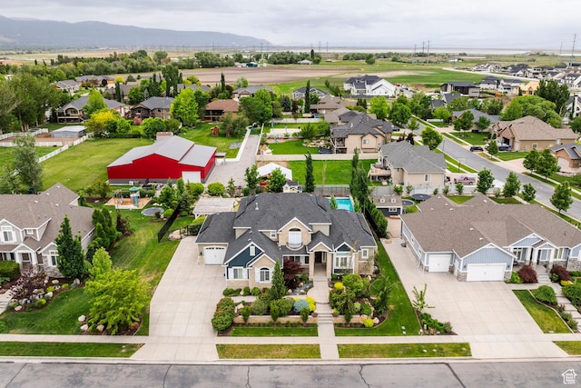 1309 W Atrium Ct W, Farmington, UT 84025 - aerial perspective of suburban area featuring a mountain backdrop