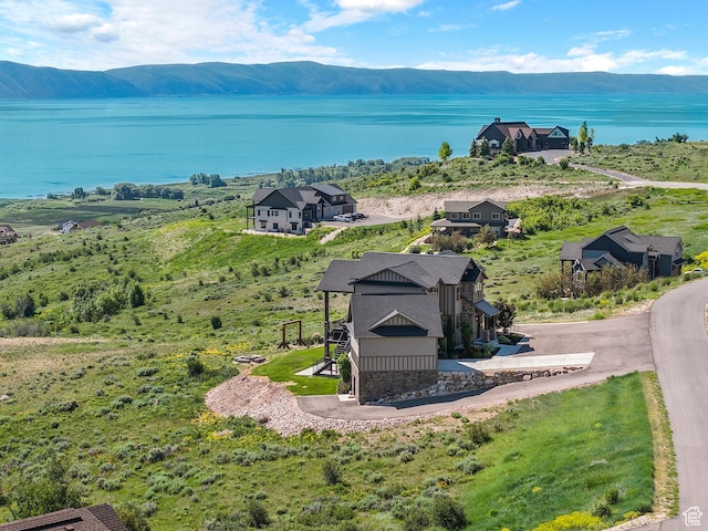 68 Hawksbeard Cir, Fish Haven, ID 83287 - bird's eye view of a water and mountain view