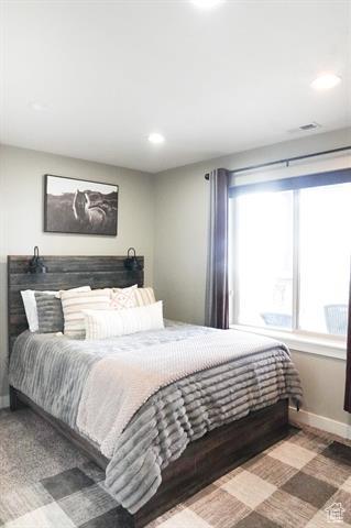 68 Hawksbeard Cir, Fish Haven, ID 83287 - bedroom featuring baseboards and recessed lighting
