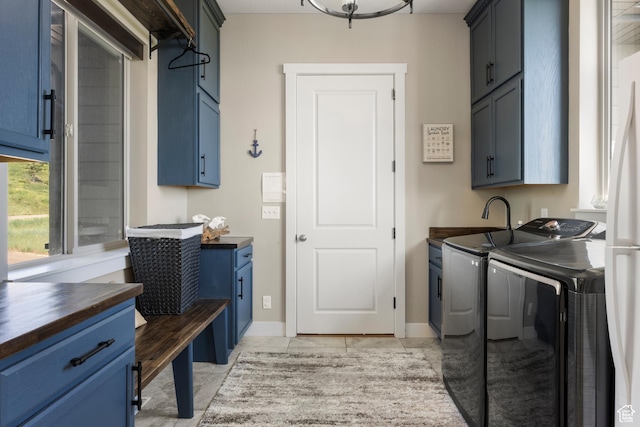 68 Hawksbeard Cir, Fish Haven, ID 83287 - laundry area with independent washer and dryer and cabinet space