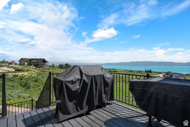 68 Hawksbeard Cir, Fish Haven, ID 83287 - deck with a water view and area for grilling
