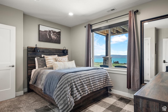 68 Hawksbeard Cir, Fish Haven, ID 83287 - bedroom with recessed lighting and a water view