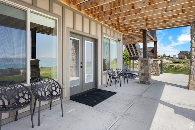 68 Hawksbeard Cir, Fish Haven, ID 83287 - view of patio / terrace with french doors