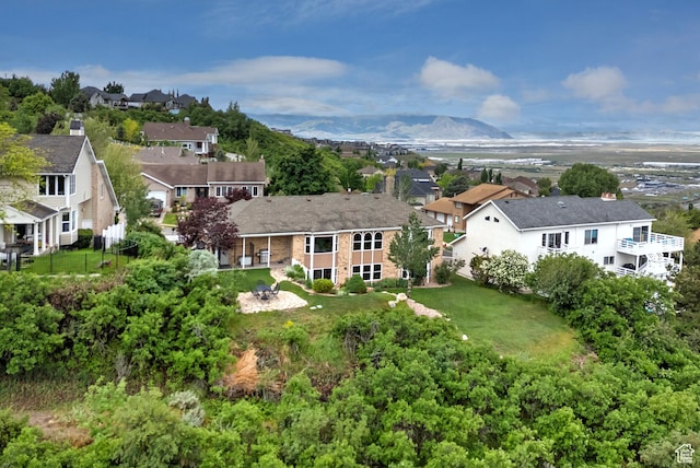 193 Coventry Ln, North Salt Lake, UT 84054 - aerial perspective of suburban area featuring a mountainous background