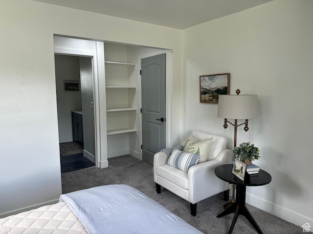 carpeted bedroom with baseboards