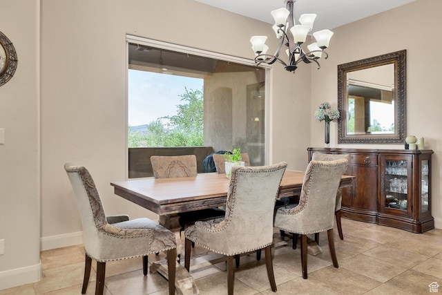 373 W Meridian Dr, Ivins, UT 84738 - dining space featuring a chandelier and light tile patterned flooring