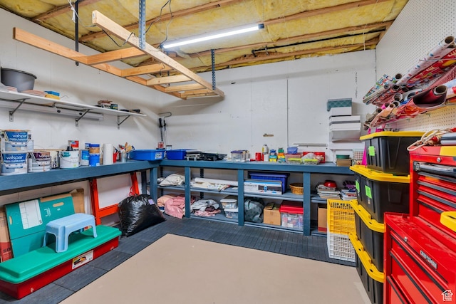 view of storage room
