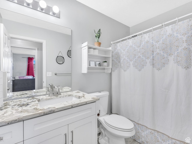 156 Crystal Bay Dr, Stansbury Park, UT 84074 - full bath featuring vanity, toilet, and a shower with curtain