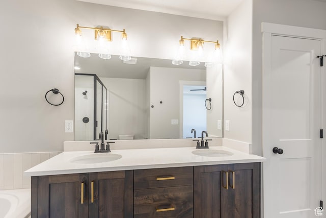 709 S 3575 W Unit 147, West Weber, UT 84401 - full bath featuring double vanity, a shower stall, and a bath