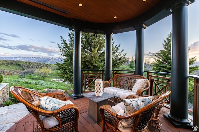 2000 W Red Hawk Trl, Park City, UT 84098 - wooden deck with a mountain view