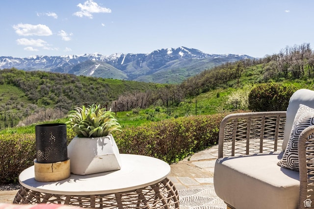 2000 W Red Hawk Trl, Park City, UT 84098 - view of mountain backdrop with a heavily wooded area