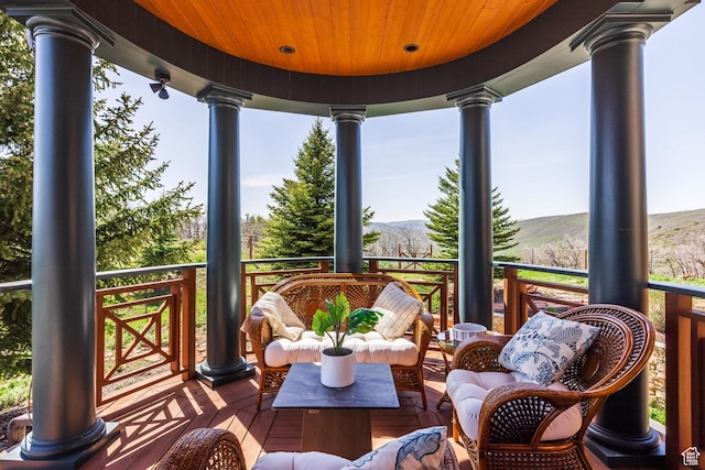 2000 W Red Hawk Trl, Park City, UT 84098 - deck featuring a mountain view