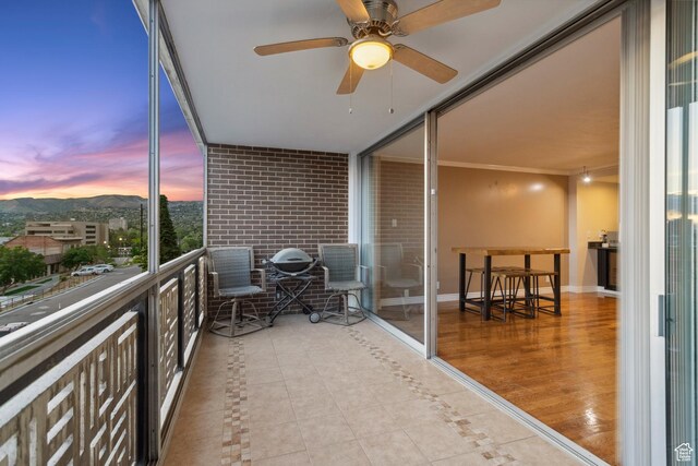 515 S 1000 E Unit 202, Salt Lake City, UT 84102 - balcony featuring a ceiling fan