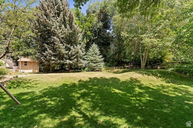 384 W 4200 N, Pleasant View, UT 84414 - view of grassy yard featuring a storage shed