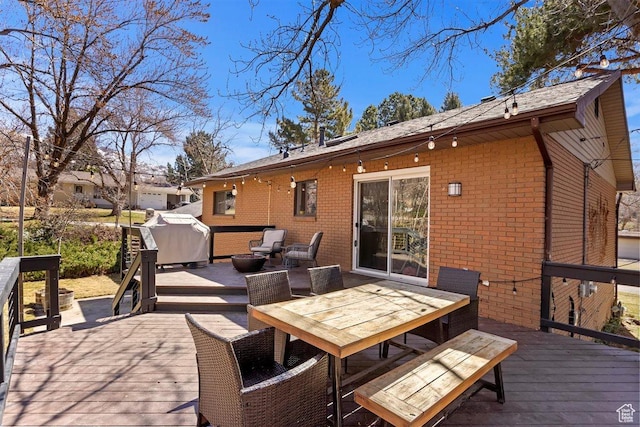 384 W 4200 N, Pleasant View, UT 84414 - deck featuring outdoor dining space and area for grilling