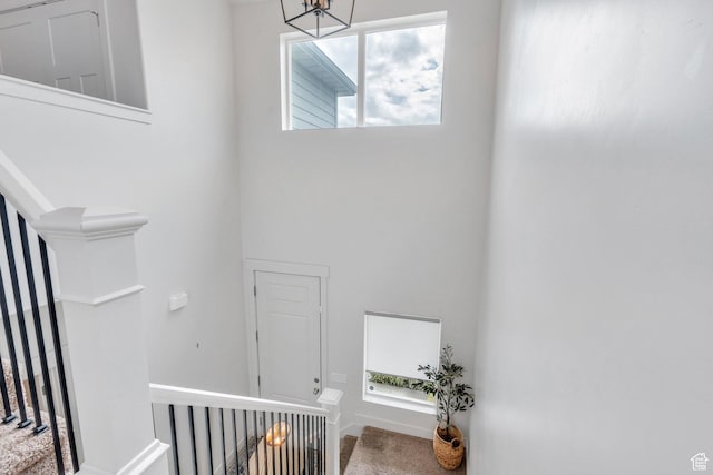 305 E 330 N, Vineyard, UT 84059 - stairs featuring a chandelier and a towering ceiling
