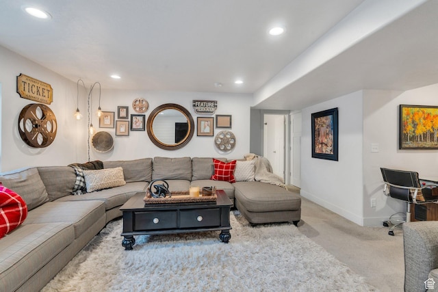 305 E 330 N, Vineyard, UT 84059 - carpeted living area with baseboards and recessed lighting