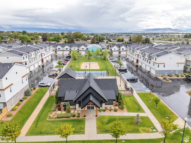 aerial view of residential area